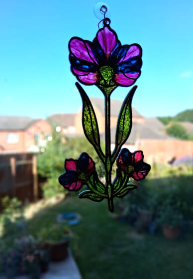 Faux Stained Glass Flowers Workshop