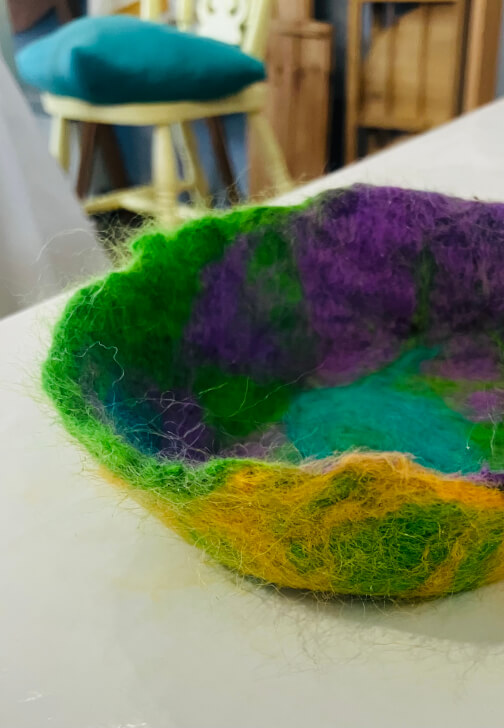 Resist Method Felt Bowl Making Workshop