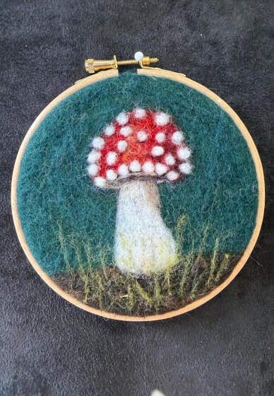 Felted Fly Agaric Picture Workshop