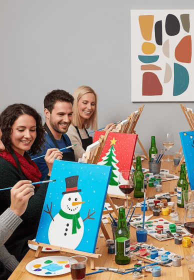Festive Paint and Sip Workshop - Bristol