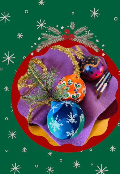 Festive Sip and Paint Workshop: Christmas Ornament Special