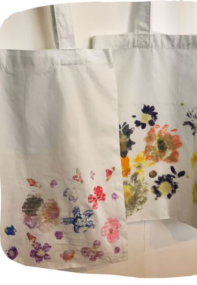 Flower Pounding on Tote Bags Workshop