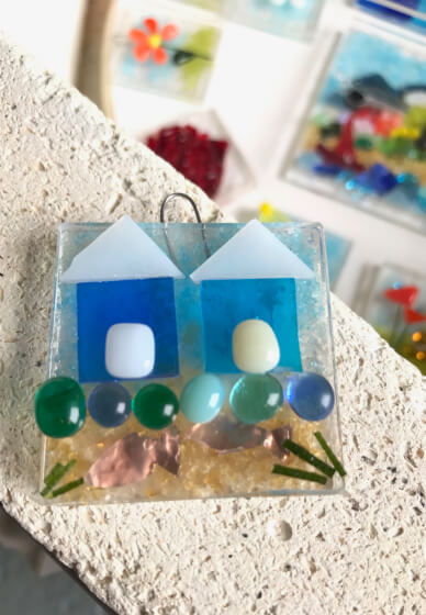 Fused Glass Beach Huts and Seascapes Class