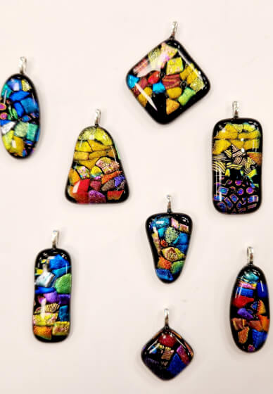 Fused Glass Workshop: Dichroic Mosaic Pendant