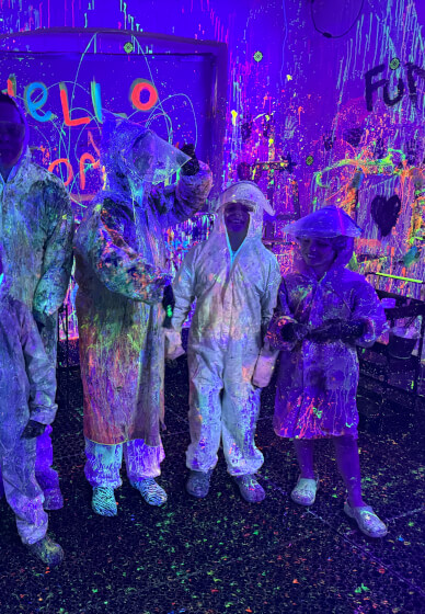 Glow in the Dark Splatter Painting Class