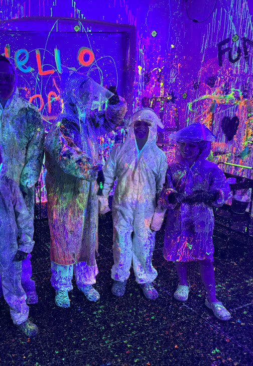 Glow in the Dark Splatter Painting Class