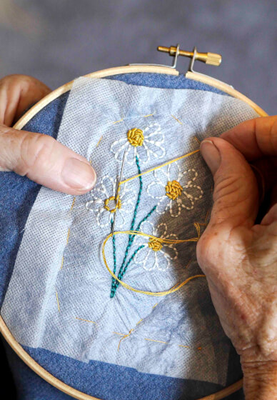Hand Embroider a Birthday Flower Scarf Workshop Experience