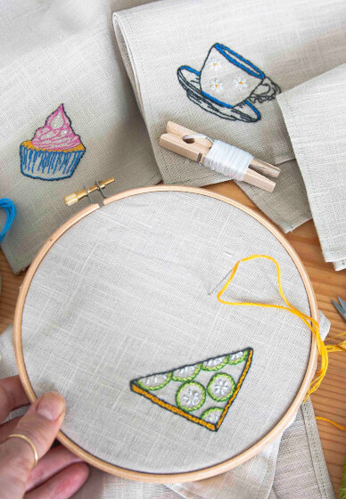 Hand Embroider a Set of Linen Napkins Workshop
