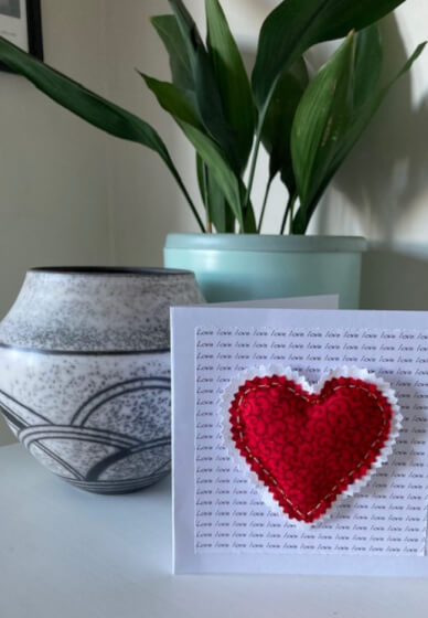 Hand Sewn Valentines Card Class