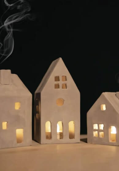 Handbuilt Ceramics: Make a Ceramic House Tealight Holder