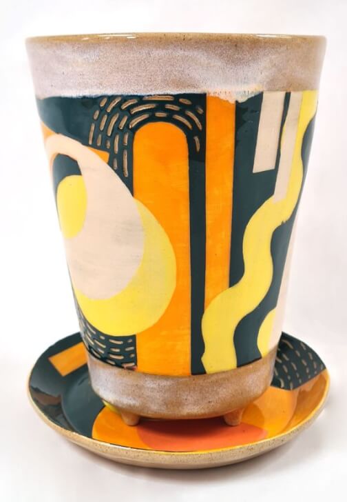 Handbuilt Pottery: Make a Plant Pot with Slip Decoration