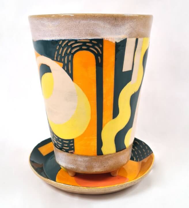Handbuilt Pottery: Make a Plant Pot with Slip Decoration