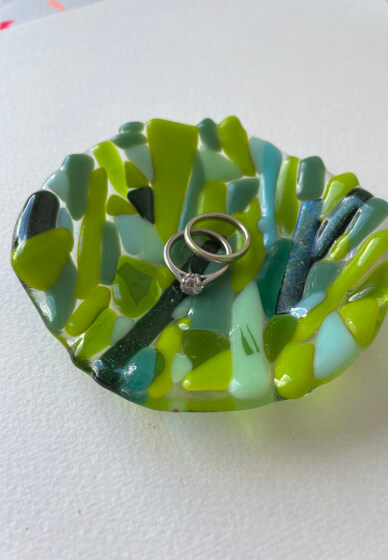 Handmade Green Glass Bowl