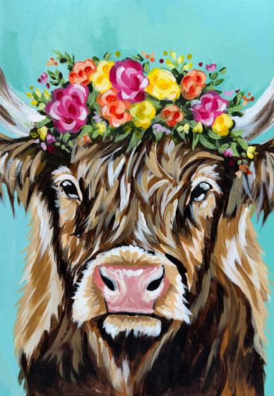 Highland Cow - Paint and Sip Workshop
