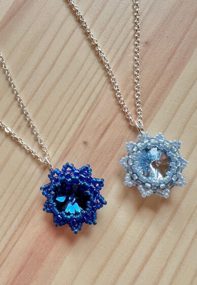 Japanese Seed Bead Crystal Pendant Necklace Workshop