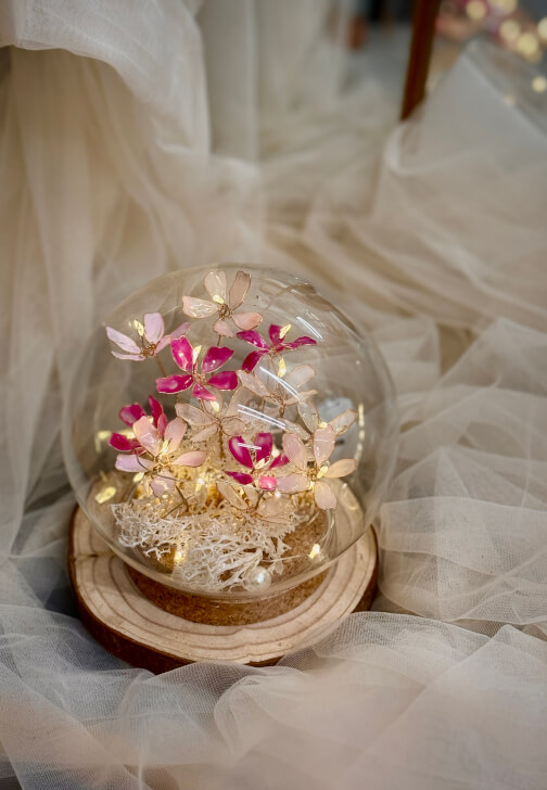 Japanese-Style UV Resin Floral Crystal Light Ball Making Workshop