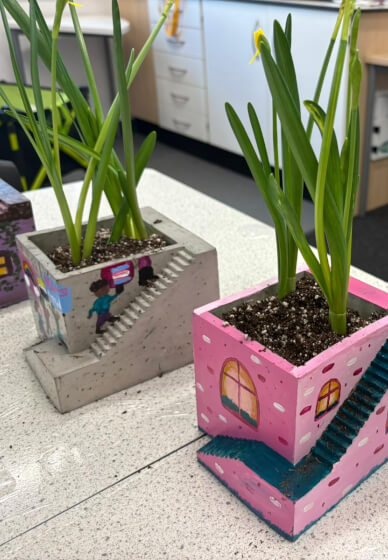 Kids Easter Concrete Planter Painting Workshop