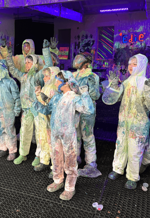 Kids Glow in the Dark Birthday Party Splatter Art Session