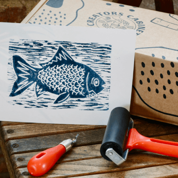 New to lino printing, using a printmaking kit. I find it