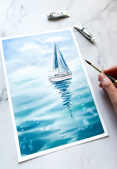 Learn Watercolour Painting - Ocean Waters