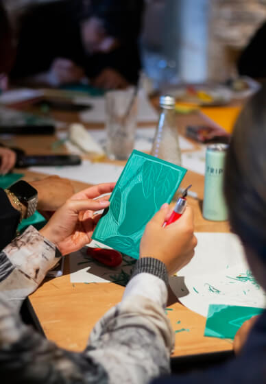 Lino Printing and Ceramic Tile Workshop