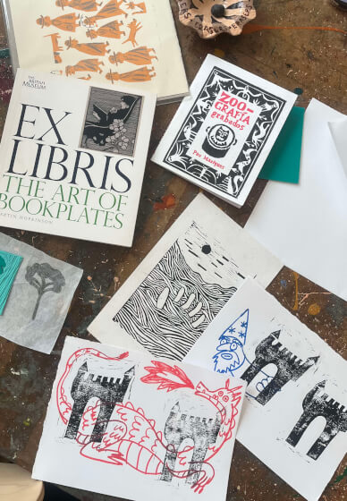 Lino Printing Workshop: Design Your Own Book Stamp