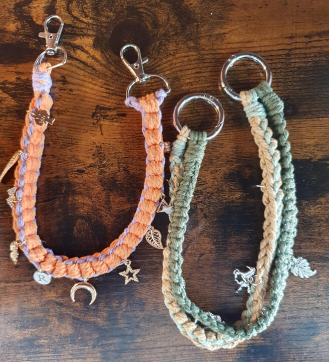 Macramé Handbag / Jeans Chain with Charms