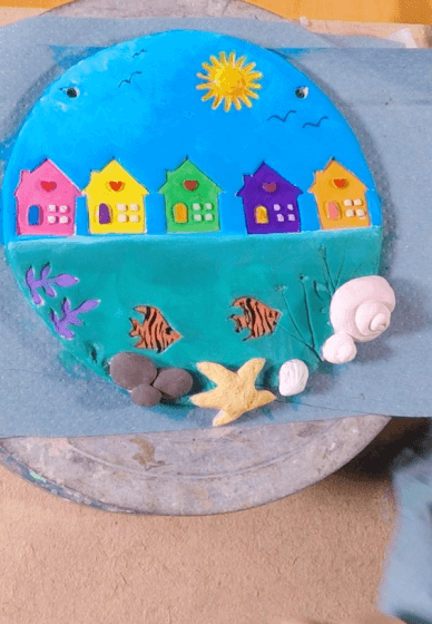 Make a Ceramic Seaside Wall Hanging