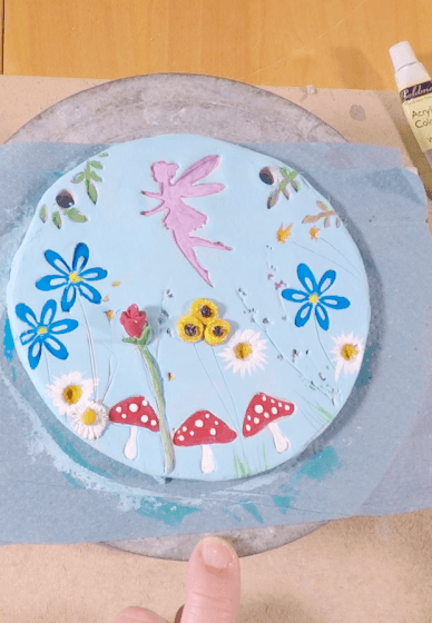 Make a Clay Fairy Garden Tile
