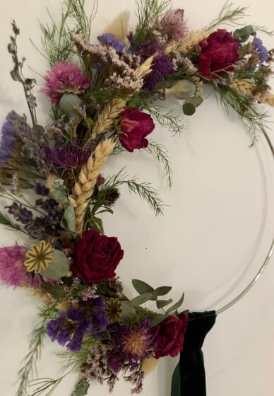 Make a Dried Flower Wreath