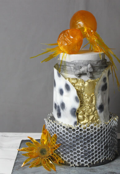 Make a Wedding Cake with Gelatin Art at Home
