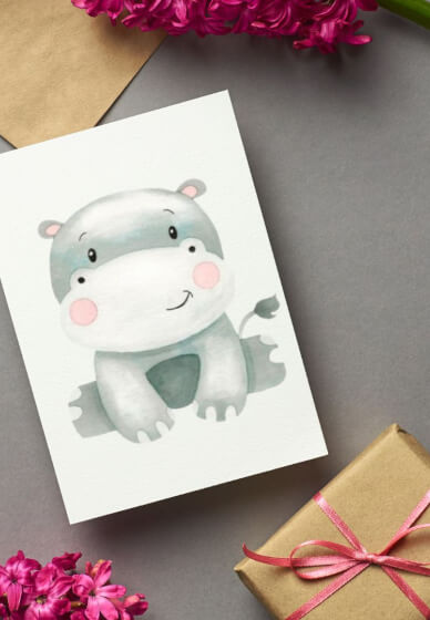 Make Watercolour Animal Postcards at Home
