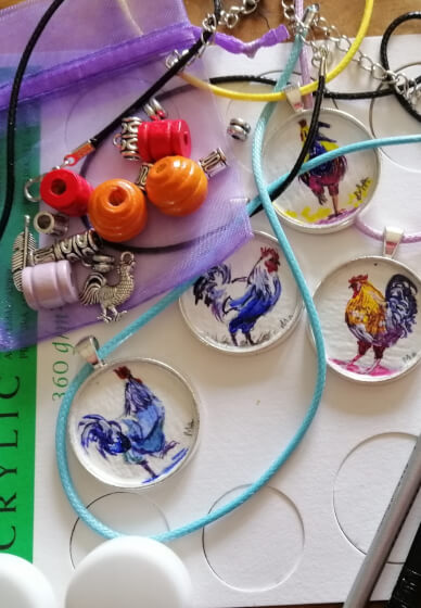 Make Your Own Rooster Charms Craft Kit