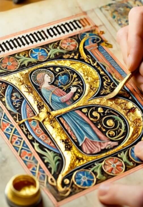 Medieval Gold Leaf Illuminated Letters: Half Day Masterclass