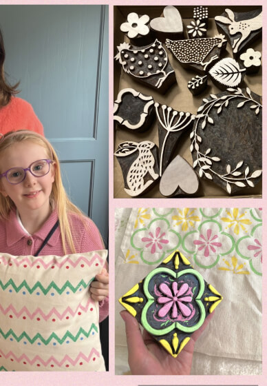Mothers Day Weekend Workshop - Blockprint Your Own Cushion