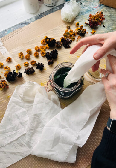 Natural Dyeing Workshop: Long Silk Scarf