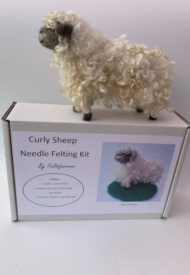 Needle Felting Craft Kit - Curly Sheep