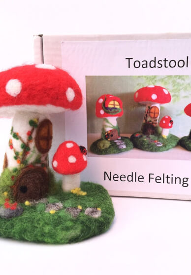 Needle Felting Craft Kit - Fairy Toadstool