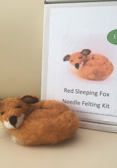 The Crafty Kit Company - Sleepy Fox Needle Felting Kit