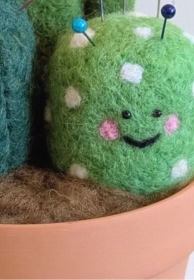 Needle Felting Workshop: Happy Cactus