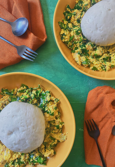 Nigerian Cookery Class: Iyan and Efo Elegusi
