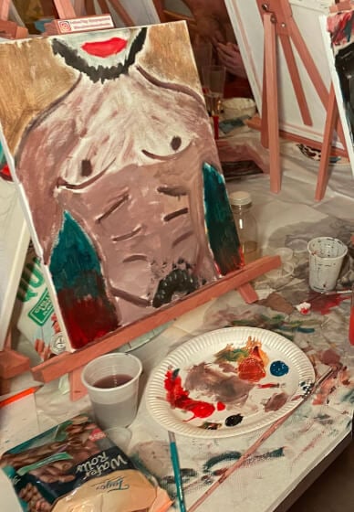Nude Art Paint and Sip Class with Naughty Afternoon Tea