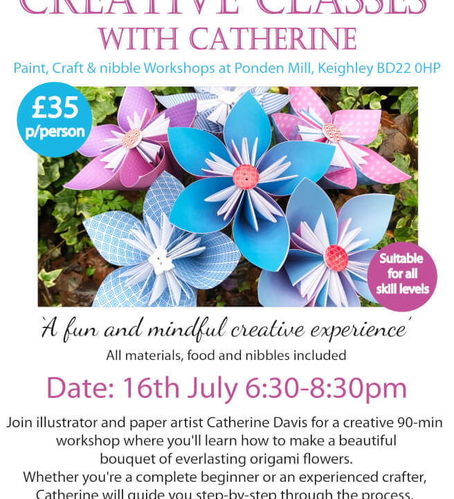 Origami Paper Flower Class