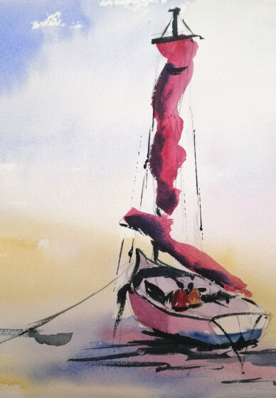 Paint a Boat in Brittany with Watercolour
