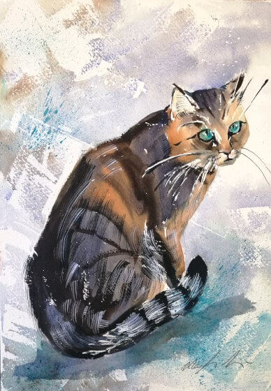 Paint a Cat in Watercolour