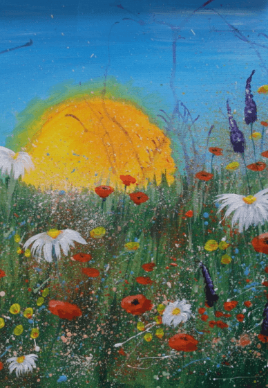 Paint a Meadow Scene at Home