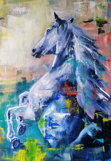 Paint a Rearing Horse in Acrylic