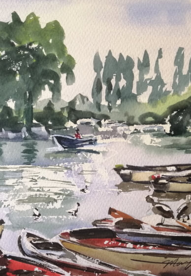 Paint a River Scene in Watercolour
