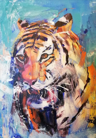 Paint an Acrylic Tiger Craft Kit