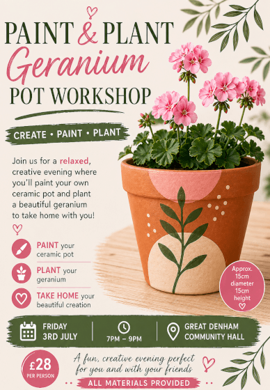 Paint and Plant: Geranium Pot Workshop